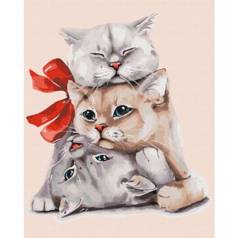 Картина за номерами: Пухнасті подарунки @Ольга Ведутова 40*50 BS52896