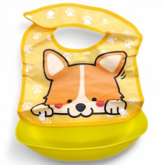 Слинявчик з кишенькою, жовтий