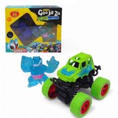 Антистрес тягучка Goo Jit Zu mini герой + машинка (блакитний)