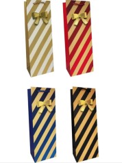 Подарочный пакет высокий картон 200 грм, МИКС 4 вида, 12*35*8 6шт в уп. 