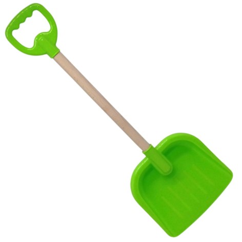 Лопата №3 з дерев'яною ручкою, 70 см (зелена)