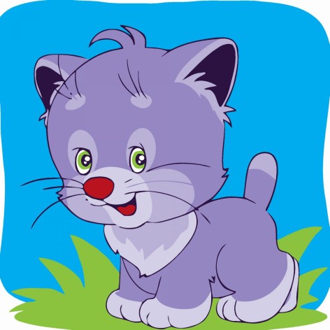 Картина по номерам "Котенок" 20х20 см