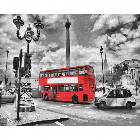 Картина по номерам: Автобус в Лондоне