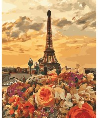 Картина по номерам живопись "Вечірній Париж" 40*50см