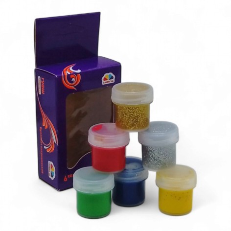 Фарбі Гуаш 6 кольорів*10мл "Творчість" "Гамма" (25048)