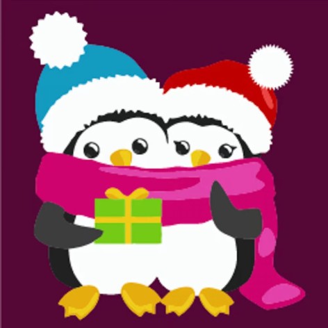 Набор для росписи по номерам Пингвины Strateg размером 30х30 см (ES222)