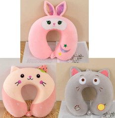 Подушка для подорожі з ефектом пам'яті, на кнопці, знімний чохол, мікс видів 