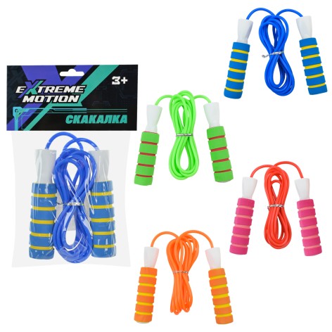 Скакалка 4 микс кольри,  на подшипниках  2,7м, в п/е 14*3*24см /200/