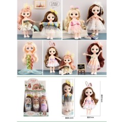 Кукла 16см, шарнирная, в колбе, (9видов) /8/72/9шт в кор.22,5-20,5-22,5см