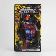 Военный набор 3 вида оружия, патроны на присоске, аксессуары, на листе /88-2/