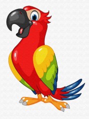 Детская картина по номерам BRUSHME KIDS 30*40 Красочный папугай