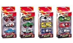 Набір машин 3 штуки, металопластик, масштаб 1:64, в кор. , 4 види 