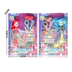 Набір ляльок 2 ляльки, 27 см, шарнірні суглоби, взуття, намистини, аксесуари, в кор. 