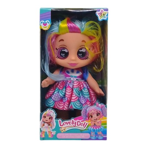 Лялька "Lovely Doll", 22 см (веселкова) (підсвічування, весела пісенька, рухомі частини)