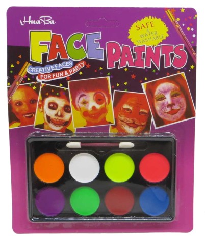 Фарба для гриму, з пензлем, 8 кол. (30*12)