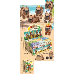 Конструктор капибара, от 132шт, в кор-це, (6 видов) /48/576/12шт в кор. 24,5-12-17см