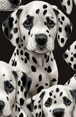 Набір для творчості алмазна картина Милі далматинці Strateg розміром 40х50 см (SK88293)