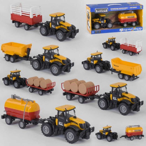 Трактор 4 види, світло, звук, інерція, в кор., мікс видів 