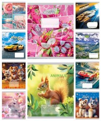 Зошит 18 арк.клітинка Тверда ТА51200 18КВ1 МІКС, 20/400, 10к. ціна за 20 шт.