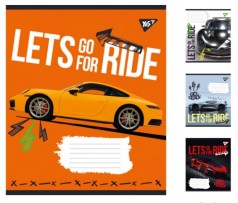 А5/36 кл. Yes Lets go for ride, тетрадь для записів 15 шт в уп. //