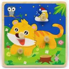 Дерев'яна логічна гра ТИГР