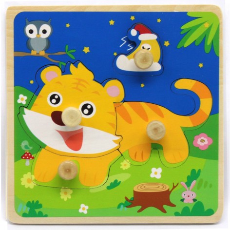 Дерев'яна логічна гра ТИГР