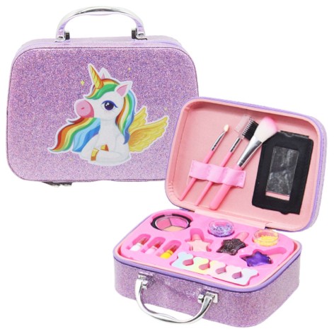 Набір косметики в валізі "Єдиноріг" (бузковий)