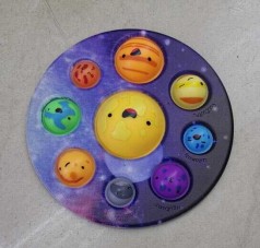 Антистрес Pop it Simple Dimple «Сонячна система та планети» 17,5*17,5 см