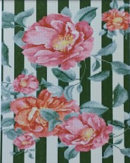 Набір для творчості алмазна картина Квіти у полосах Strateg розміром 40х50 см (D0034)