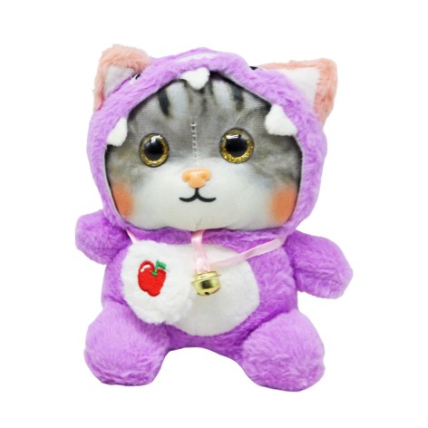 Мягкая игрушка "Котенок в костюмчике" (сиреневый)