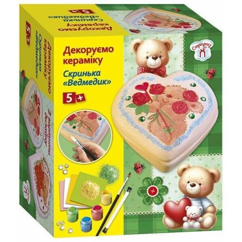 Набор для творчества. Декорируем керамику. Шкатулка "Мишка"