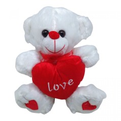 М’яка іграшка “Ведмедик з серцем”, підсвічування, 23 см