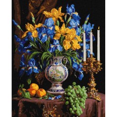 Набір для розпису по номерах "Розкішні іриси" 40х50см КНО3287