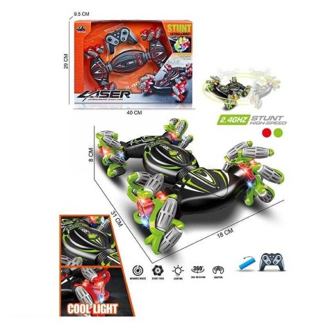 Машинка на радиоуправлении на роликовых колесах светодиодное подсветка, движения вперед/назад, вращение 360°