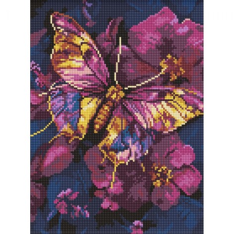 Набір з алмазною мозаїкою "Золотий метелик" 30x40см