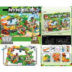 Конструктор 418 деталей, наліпки, кор. 47*32*7см 