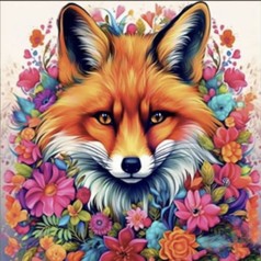 Набор для творчества алмазная картина Яркая лисичка Strateg размером 30х30 см (ME13832)