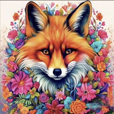 Набор для творчества алмазная картина Яркая лисичка Strateg размером 30х30 см (ME13832)