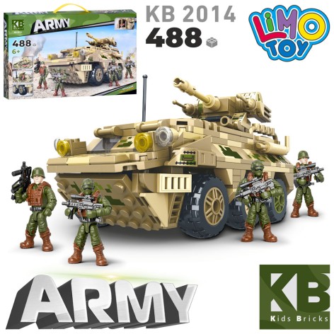 Конструктор військова техніка, фігурки 4шт, 488 деталей, в кор-ці, 48-30-7см 
