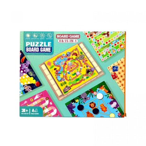 Набір настільних ігор 8 в 1, ігрове поле, фігурки, фішки, кубик, мішечок, наліпки, інструкція, в коробці