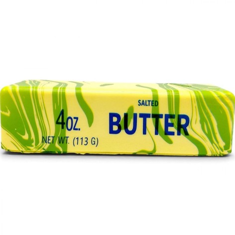 Сквіш-антистрес Масло (butter squishy) мармур 14 см ЗЕЛЕНИЙ