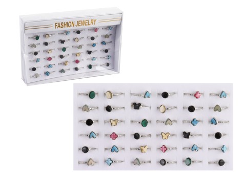 Дитяча каблучка метал A-Toys 36 шт (1296)