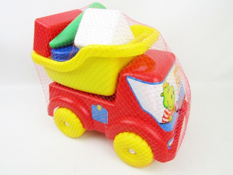Машинка іграшкова Вольво-Мультик + кубики набір 1 Яблука