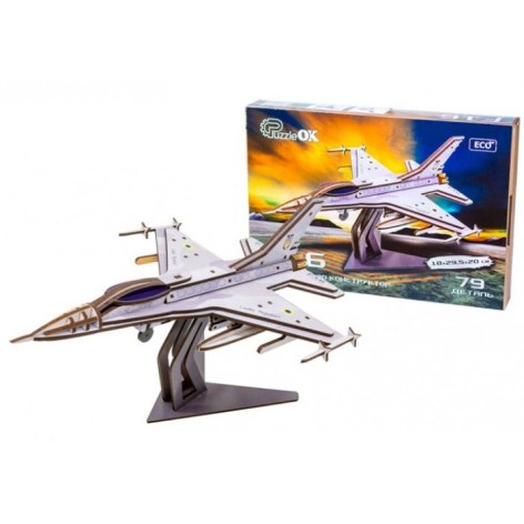 Деревянный конструктор 3D F16 79 дет. Puz-26913 г. 33*16 см. PuzzleOK