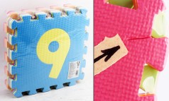 УЦІНКА 30% Пазли фомові цифри 9 деталей, у плівці 30*30см 