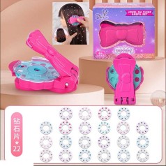 Украшения для волос 22 пластины с камешками, 4 цвета, устройство для фиксации, инструкция, в кор. 