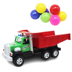 Вантажівка Фарго з великими кулями зелена+червона