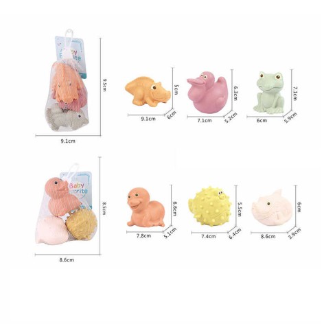 Гра для ванни 2 види, 3 тваринки, в сітці 