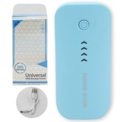 Power bank середній 2400 А блакитний