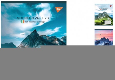 Зошит А5/48 у клітку YES Mountain valleys, зошит для записів 10шт. в уп.
